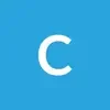 Bold white letter C centered on a light blue square background.